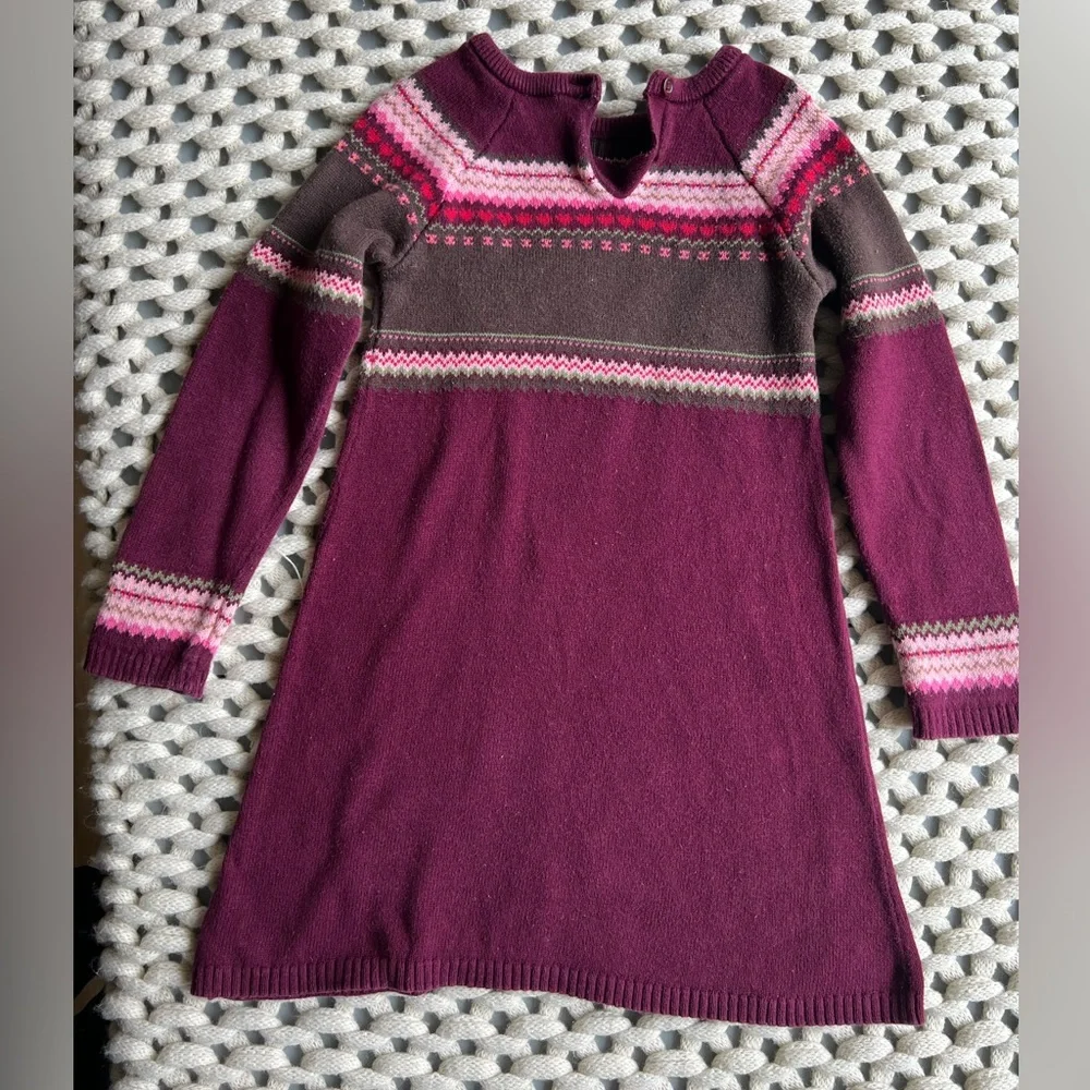 Gymboree 5T purple fall sweater dress